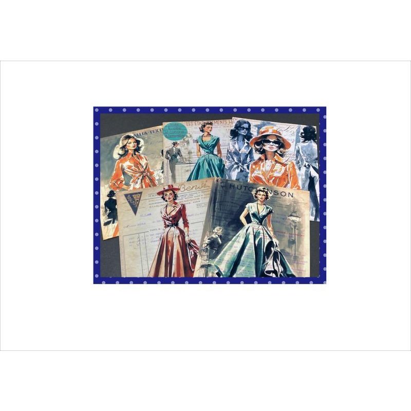 画像8: いろいろ使えるペーパーセット＊ファッションモデル＊コラージュペーパー＊柄違い10枚＊オリジナル