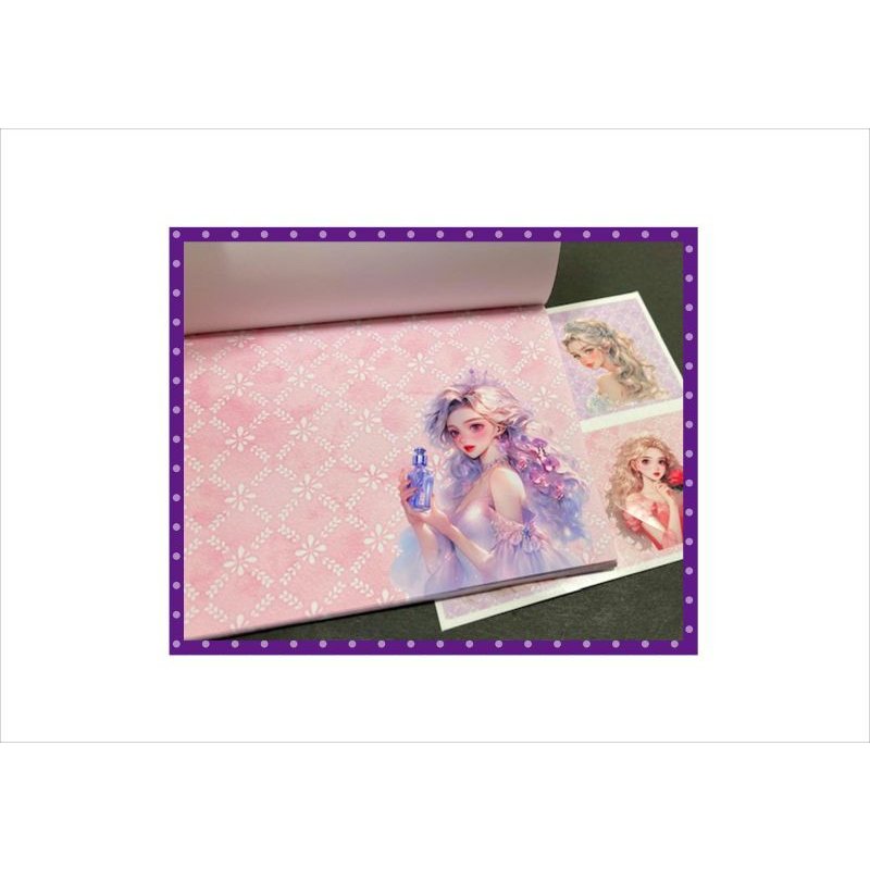 画像5: プリンセス＊ハート型光沢シール付き＊メモ帳＊32枚＊オリジナル