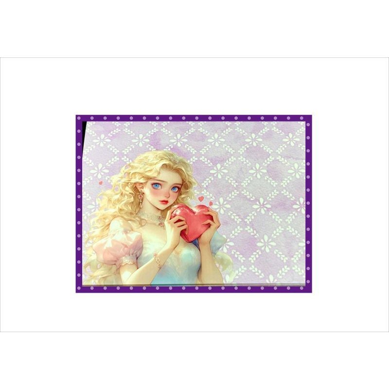 画像7: プリンセス＊ハート型光沢シール付き＊メモ帳＊32枚＊オリジナル