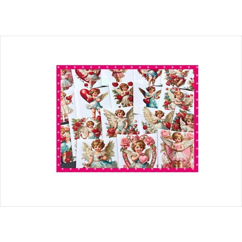 画像3: 天使のハート💓正方形カットシール＊エンジェル＊21枚＊オリジナル