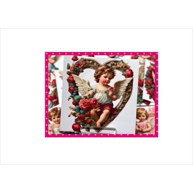 画像4: 天使のハート💓正方形カットシール＊エンジェル＊21枚＊オリジナル