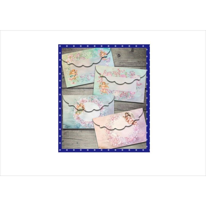 画像8: 自分で作る♪封筒セット＊Angel＊柄違い4枚＊ オリジナル