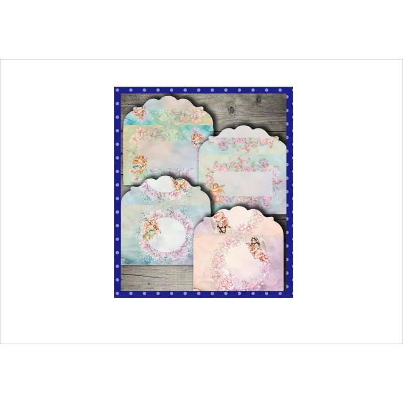 画像9: 自分で作る♪封筒セット＊Angel＊柄違い4枚＊ オリジナル
