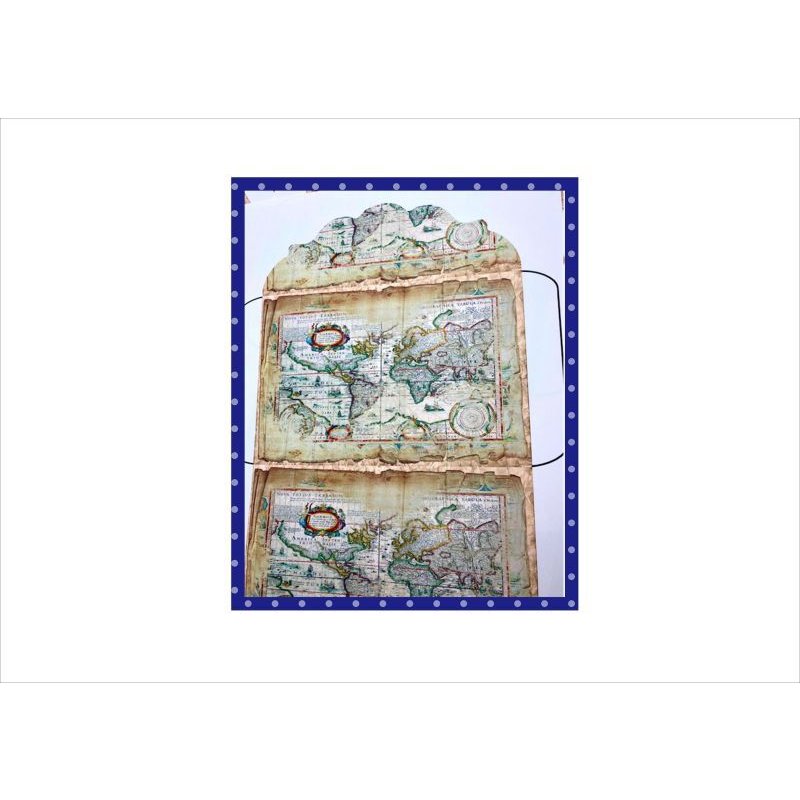 画像4: 自分で作る♪封筒セット＊世界地図＊柄違い4枚＊ オリジナル