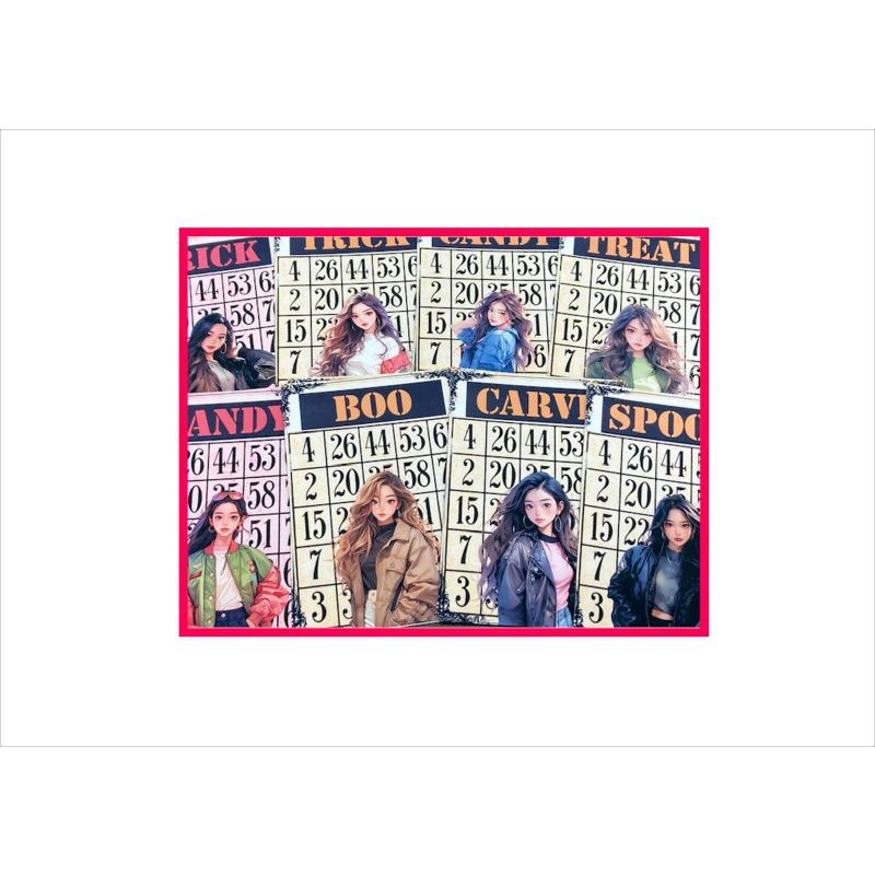 画像7: BINGOカード＊モデル＊女性＊両面印刷＊16枚＊オリジナル