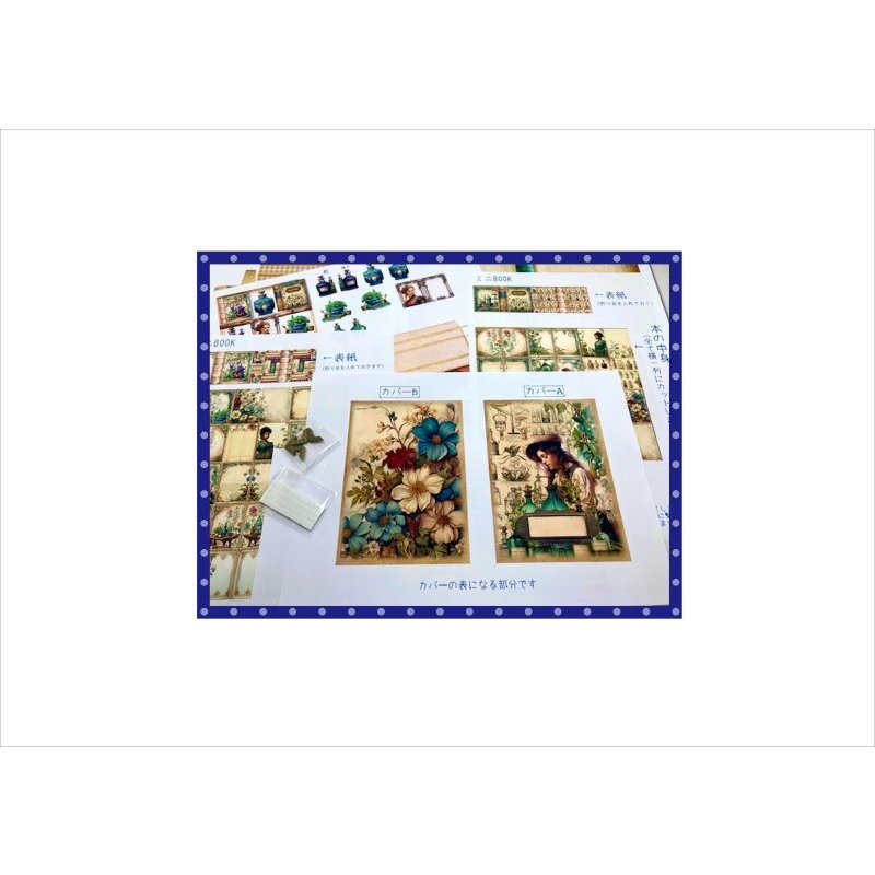 画像5: BOX型ジャンクジャーナル＊薬屋さんのミニチュア本棚＊作り方付き♪素材セット＊ オリジナル