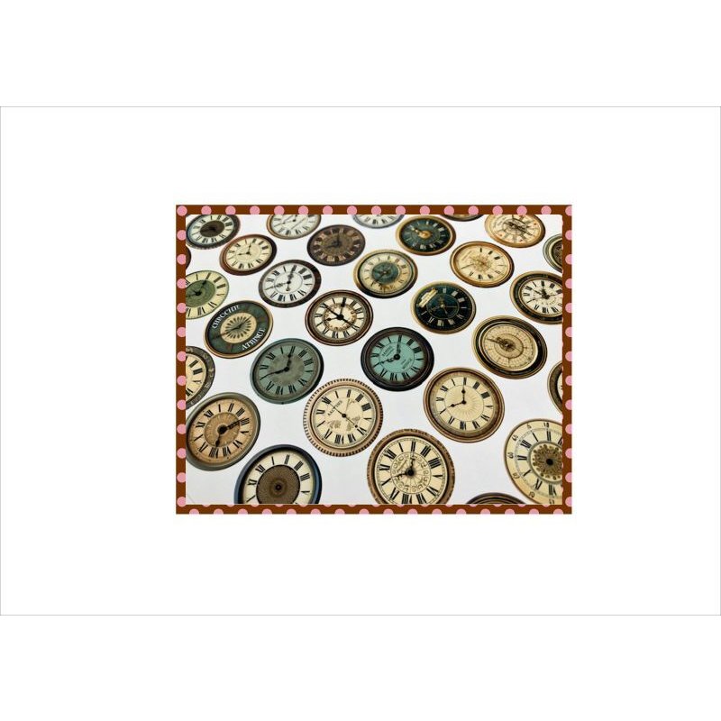 画像3: ちょっと厚め＊時計がいっぱい＊コラージュペーパー＊3種×2枚オリジナル