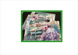 オレンジの花＊オシャレなキッチン＊コラージュペーパー＊2柄セット＊オリジナル