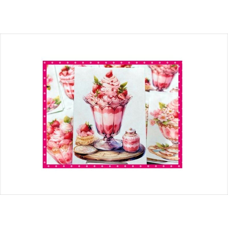 画像6: カットシール＊いちごパフェ＊デザート＊20枚＊オリジナル