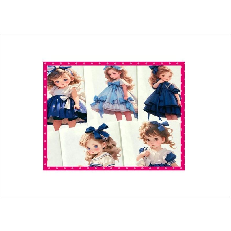 画像7: カットシール＊キュートガール＊大小＊2８枚＊オリジナル