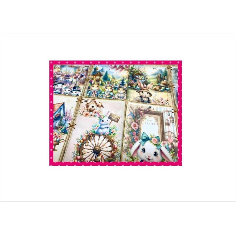 画像12: ハッピーイースター＊ウサギさん＊ ペーパーセット＊両面印刷＊15枚綴り＊オリジナル