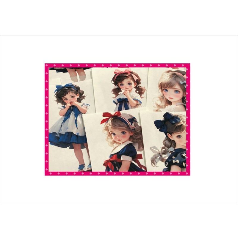 画像10: カットシール＊キュートガール＊大小＊2８枚＊オリジナル