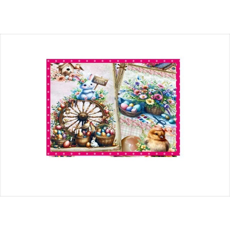 画像10: ハッピーイースター＊ウサギさん＊ ペーパーセット＊両面印刷＊15枚綴り＊オリジナル