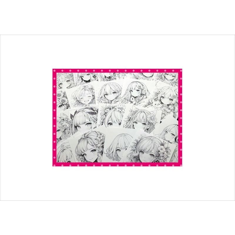 画像7: わくわく♪大人のぬり絵＊女の子＊A＊20柄＊ペーパー＊オリジナル