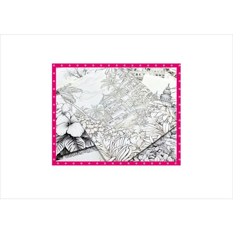 画像4: わくわく♪大人のぬり絵＊名所＊エッフェル塔＊20柄＊ペーパー＊オリジナル