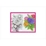 わくわく♪大人のぬり絵＊バラ＊花＊20柄＊ペーパー＊オリジナル
