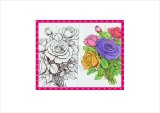 わくわく♪大人のぬり絵＊バラ＊花＊20柄＊ペーパー＊オリジナル