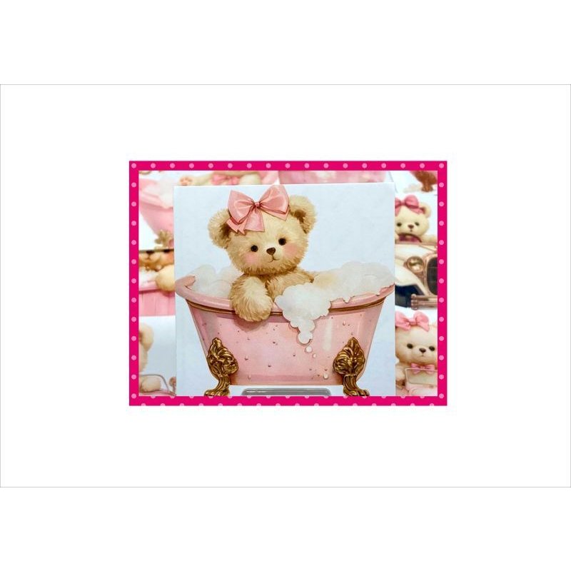画像5: クマさんのお出かけとお風呂＊カットシール＊15枚＊オリジナル