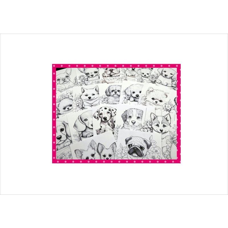 画像11: わくわく♪大人のぬり絵*わんこ*犬*20柄*ペーパー*オリジナル