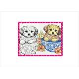 わくわく♪大人のぬり絵＊わんこ＊犬＊20柄＊ペーパー＊オリジナル