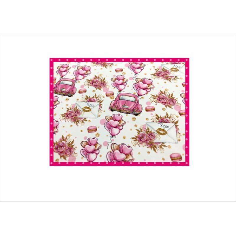 画像5: ピンクのワーゲン＊コラージュペーパー＊5柄セット＊オリジナル