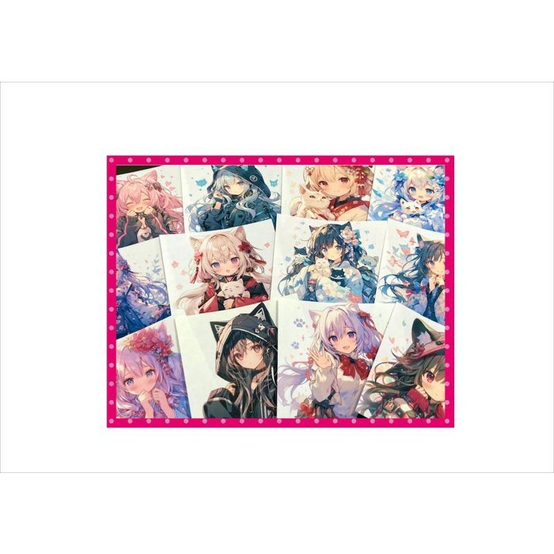 画像7: ねこ娘＊カットシール＊柄違い＊12枚＊オリジナル