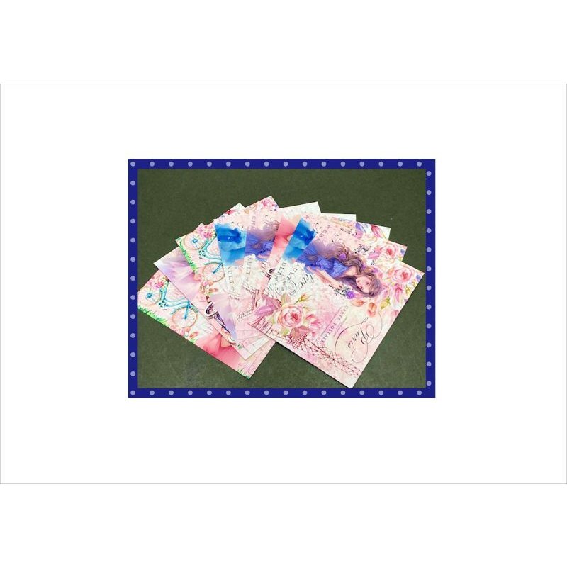 画像9: プリンセスとバラとエッフェル塔＊メモ用紙セット＊16枚＊ オリジナル