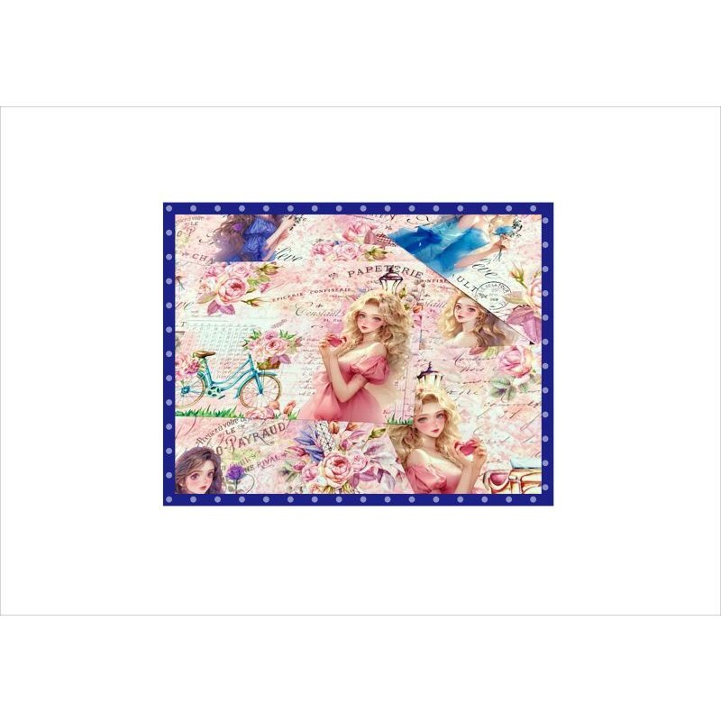 画像8: プリンセスとバラとエッフェル塔＊メモ用紙セット＊16枚＊ オリジナル