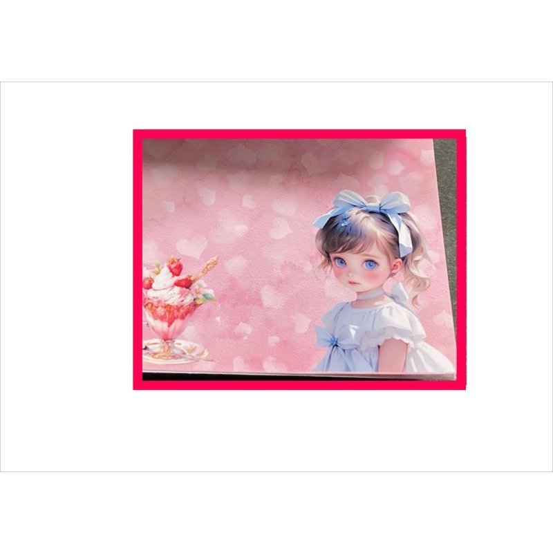 画像5: 用紙変更の為　値下げ♪　ちびメモ＊キュートガール＊女の子＊正方形＊メモ帳＊36枚＊オリジナル