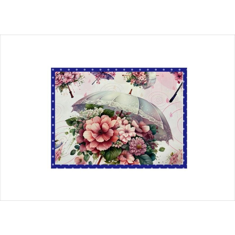 画像6: フラワーアンブレラ＊お花の傘＊コラージュペーパー＊両面印刷＊柄違い5枚＊オリジナル