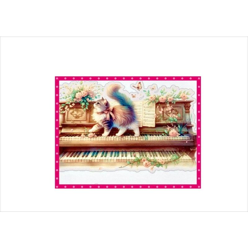 画像4: ねこのシールとペーパーセット＊10枚＊オリジナル