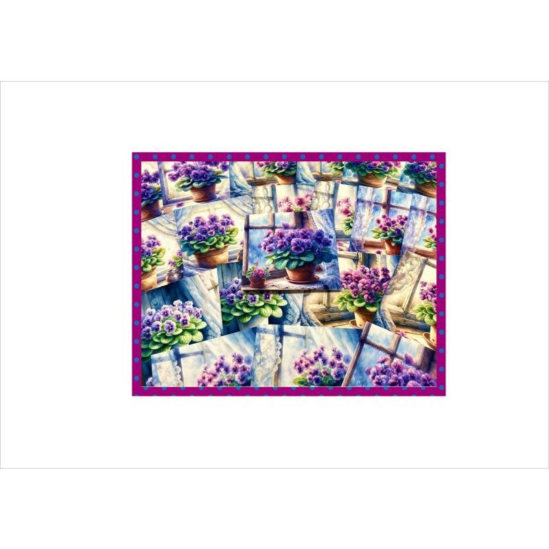 画像12: スミレの花の正方形メモ＊20枚＊オリジナル