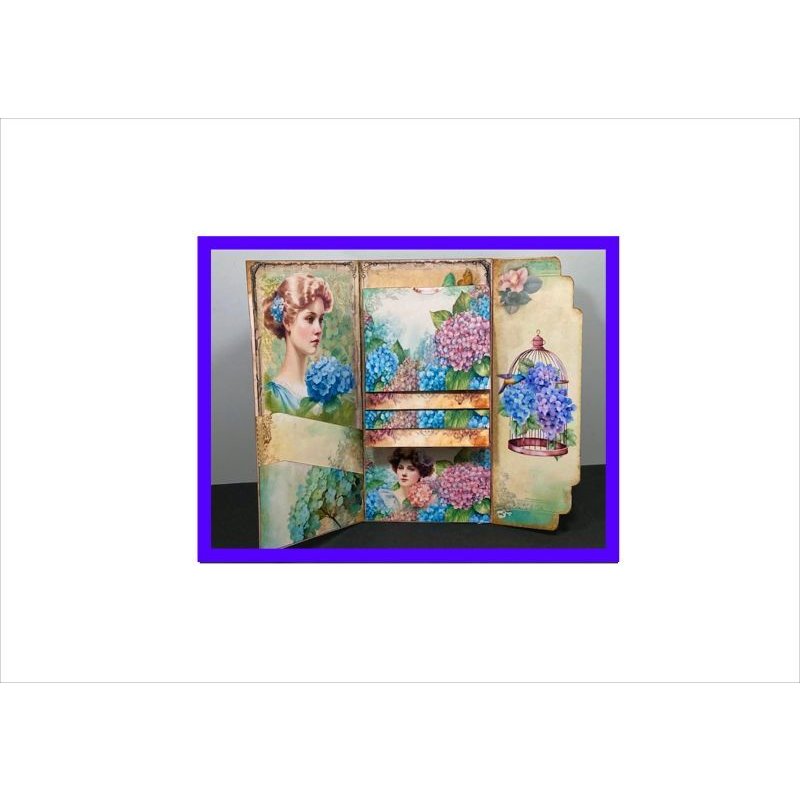 画像6: 初めてさんにもお勧め☆紫陽花＊自分で作るジャンクジャーナル＊作り方付き♪素材セット＊ オリジナル