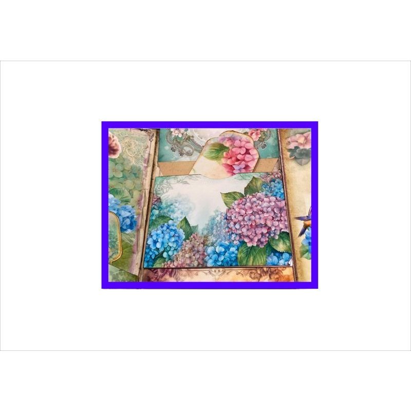 画像10: 初めてさんにもお勧め☆紫陽花＊自分で作るジャンクジャーナル＊作り方付き♪素材セット＊ オリジナル