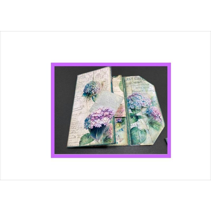 画像6: パタパタ♪折りたたみ＊ハイドランジア＊あじさい＊ジャンクジャーナル＊作り方付き♪素材セット＊ オリジナル
