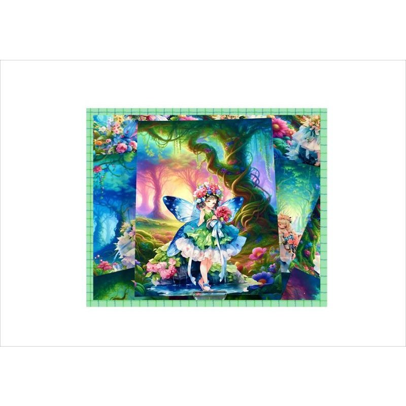 画像3: 森の妖精＊色鮮やかなメモ＊両面印刷＊16枚＊オリジナル