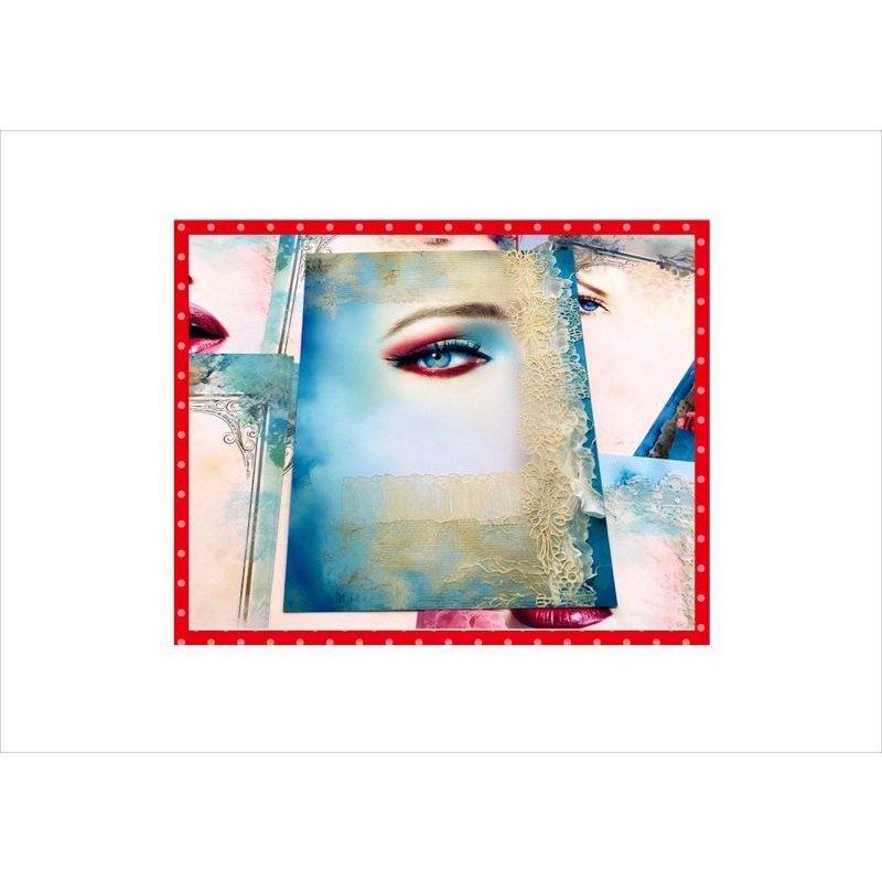 画像4: 赤い唇＊色鮮やかなメモ＊両面印刷＊24枚＊オリジナル