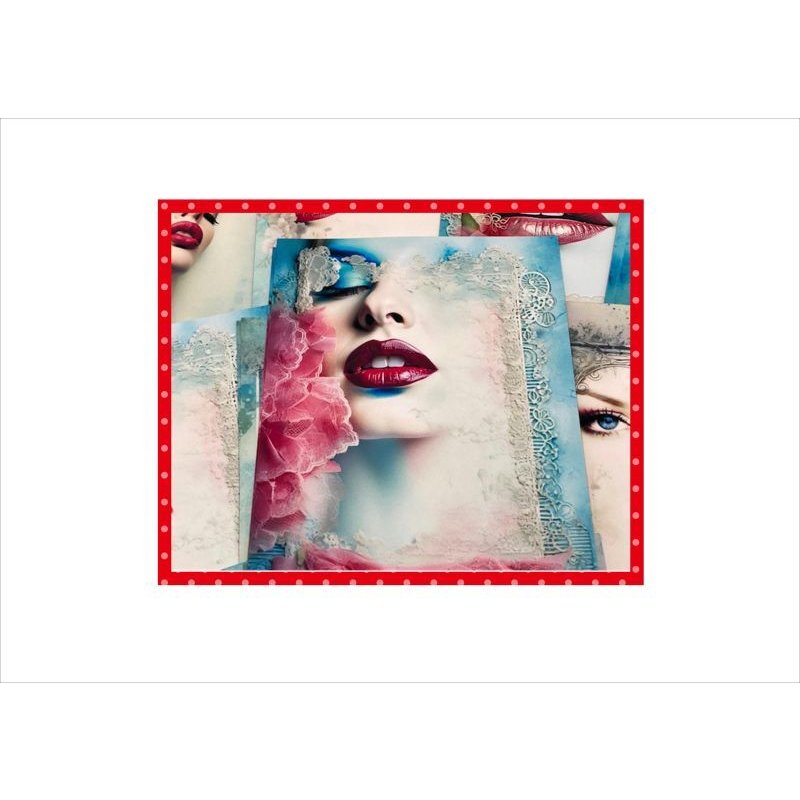 画像5: 赤い唇＊色鮮やかなメモ＊両面印刷＊24枚＊オリジナル