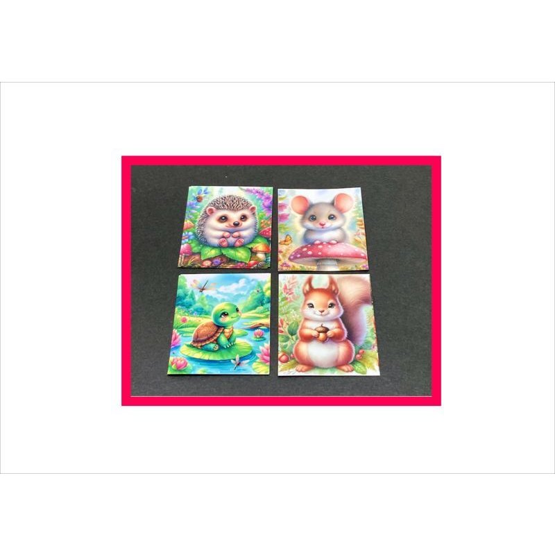 画像9: 光沢カットシール＊カラフルアニマル＊20枚＊正方形＊オリジナル