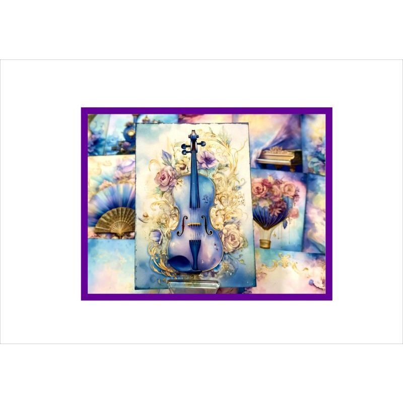 画像5: 紫のカード♪BOX入り*メモ*両面印刷*柄違い*50枚入り♪*オリジナル