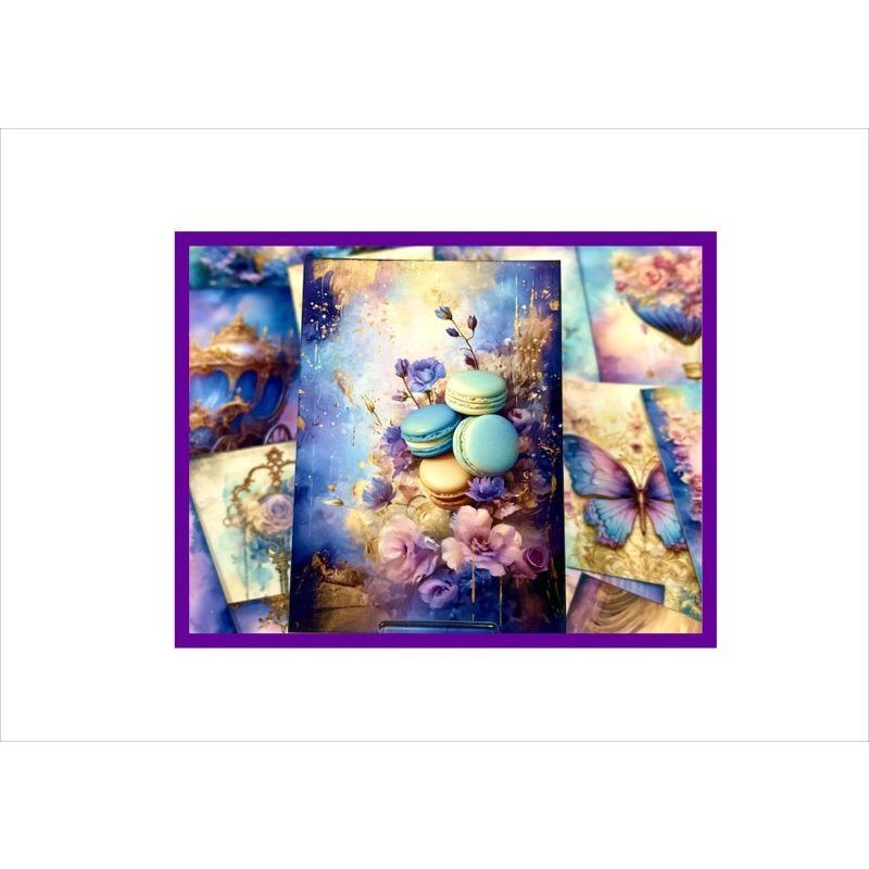 画像10: 紫のカード♪BOX入り*メモ*両面印刷*柄違い*50枚入り♪*オリジナル
