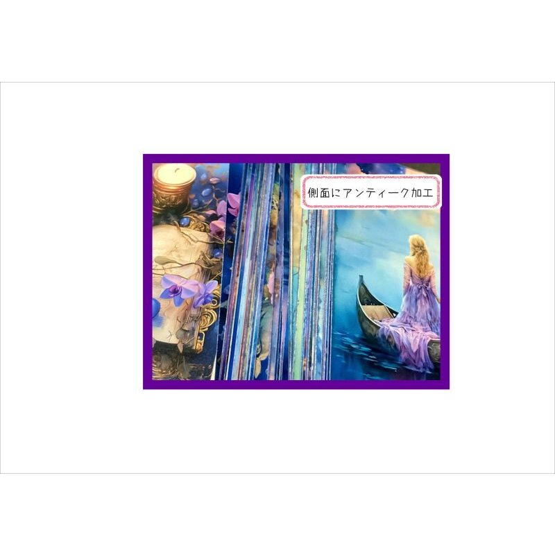 画像4: 紫のカード♪BOX入り*メモ*両面印刷*柄違い*50枚入り♪*オリジナル