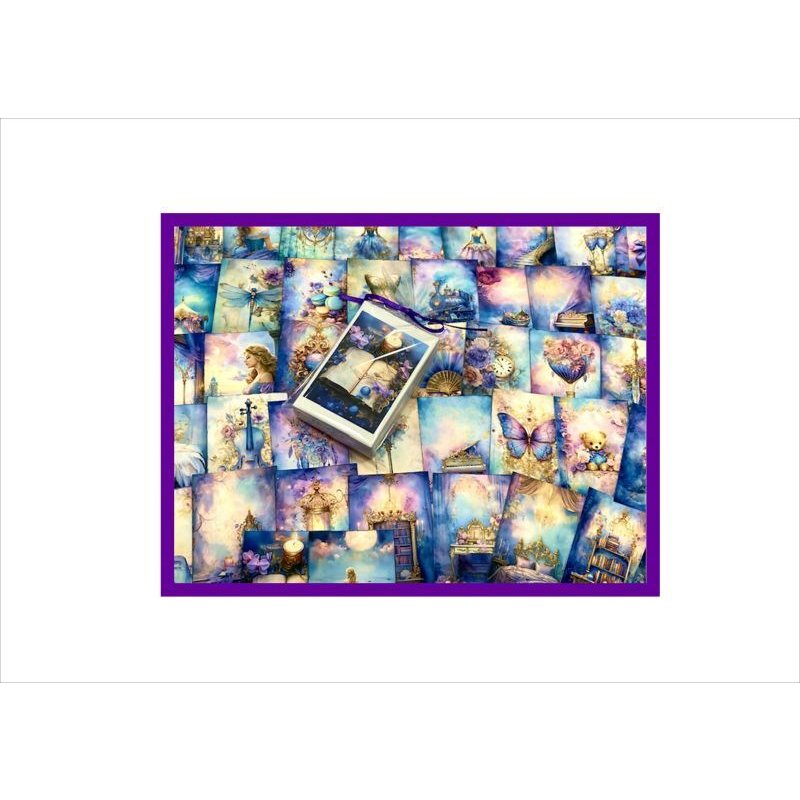 画像3: 紫のカード♪BOX入り*メモ*両面印刷*柄違い*50枚入り♪*オリジナル