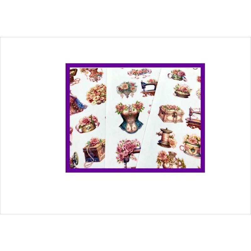 画像9: ソーイング＊パーツセット＊ペーパーセット＊9枚＊136点分♪オリジナル