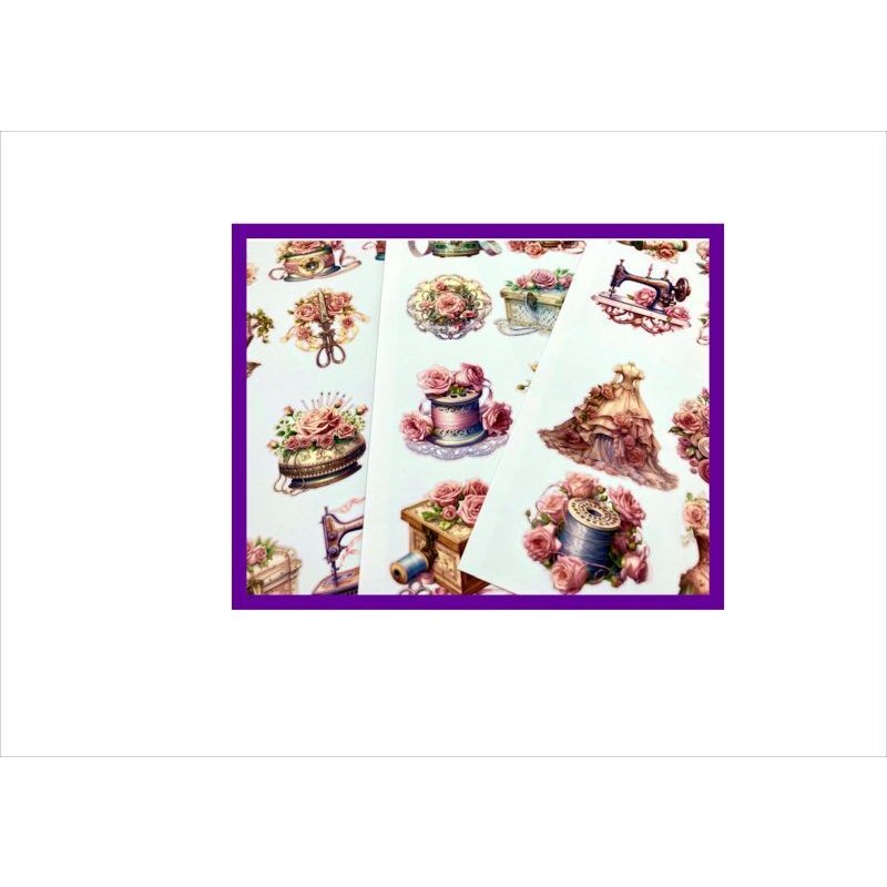 画像10: ソーイング＊パーツセット＊ペーパーセット＊9枚＊136点分♪オリジナル