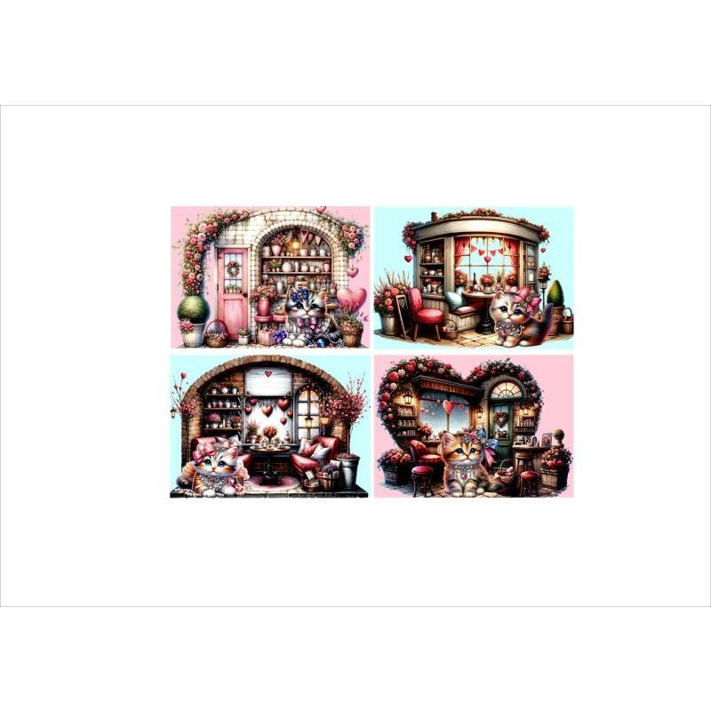 画像19: ジュエリーキャット＊色鮮やかなメモ＊両面印刷＊16枚＊オリジナル