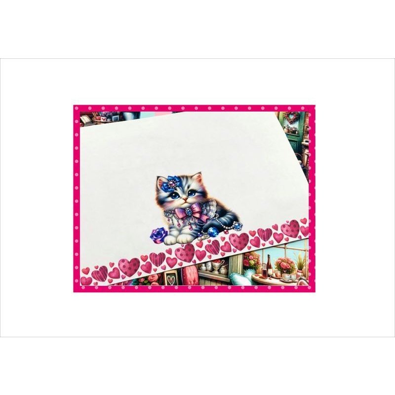 画像13: ジュエリーキャット＊色鮮やかなメモ＊両面印刷＊16枚＊オリジナル