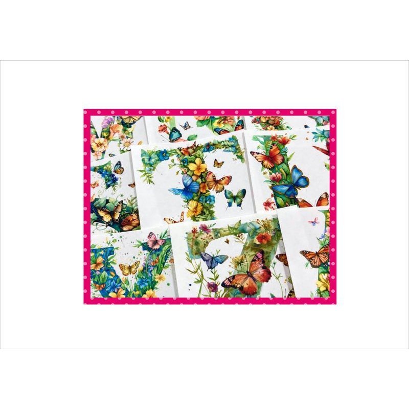 画像7: カットシール＊フラワーアルファベット＊大小57枚＊オリジナル