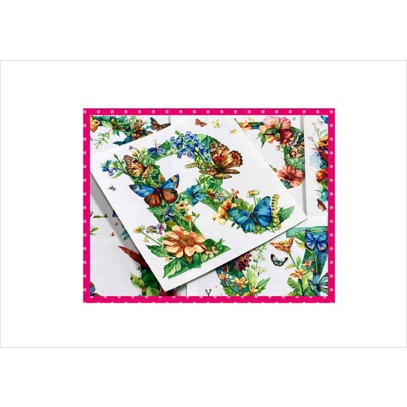 画像3: カットシール＊フラワーアルファベット＊大小57枚＊オリジナル