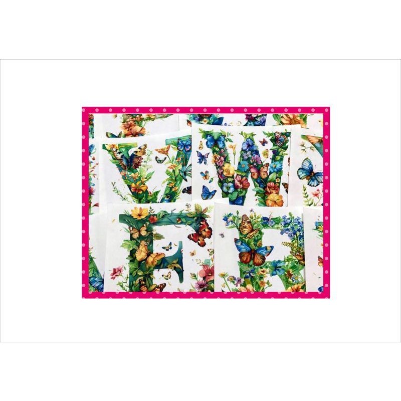 画像6: カットシール＊フラワーアルファベット＊大小57枚＊オリジナル